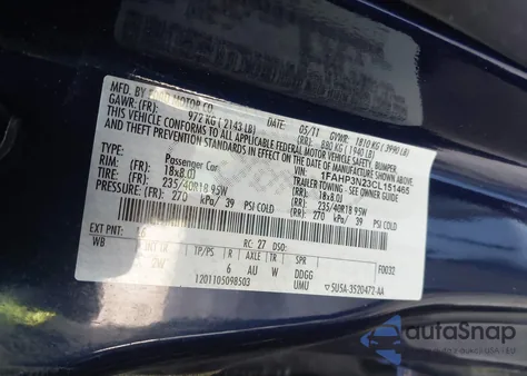 2012 Ford Focus Titanium z USA, uszkodzony, nr VIN 1FAHP3N23CL151465